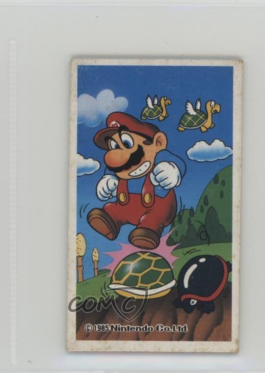Amada Nintendo Famicom Menko Mario 1985 salta sul guscio #82188 07yc