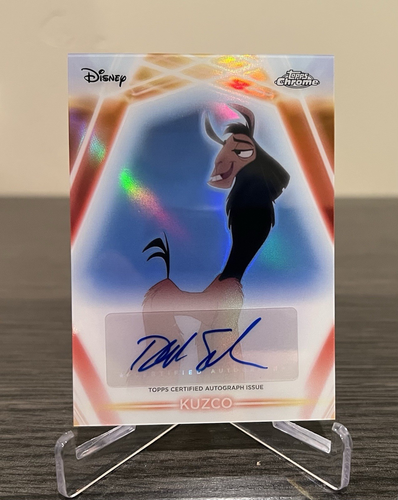2026 Topps Disney Neon David Spade come Kuzco Auto The Emperor's New Groove