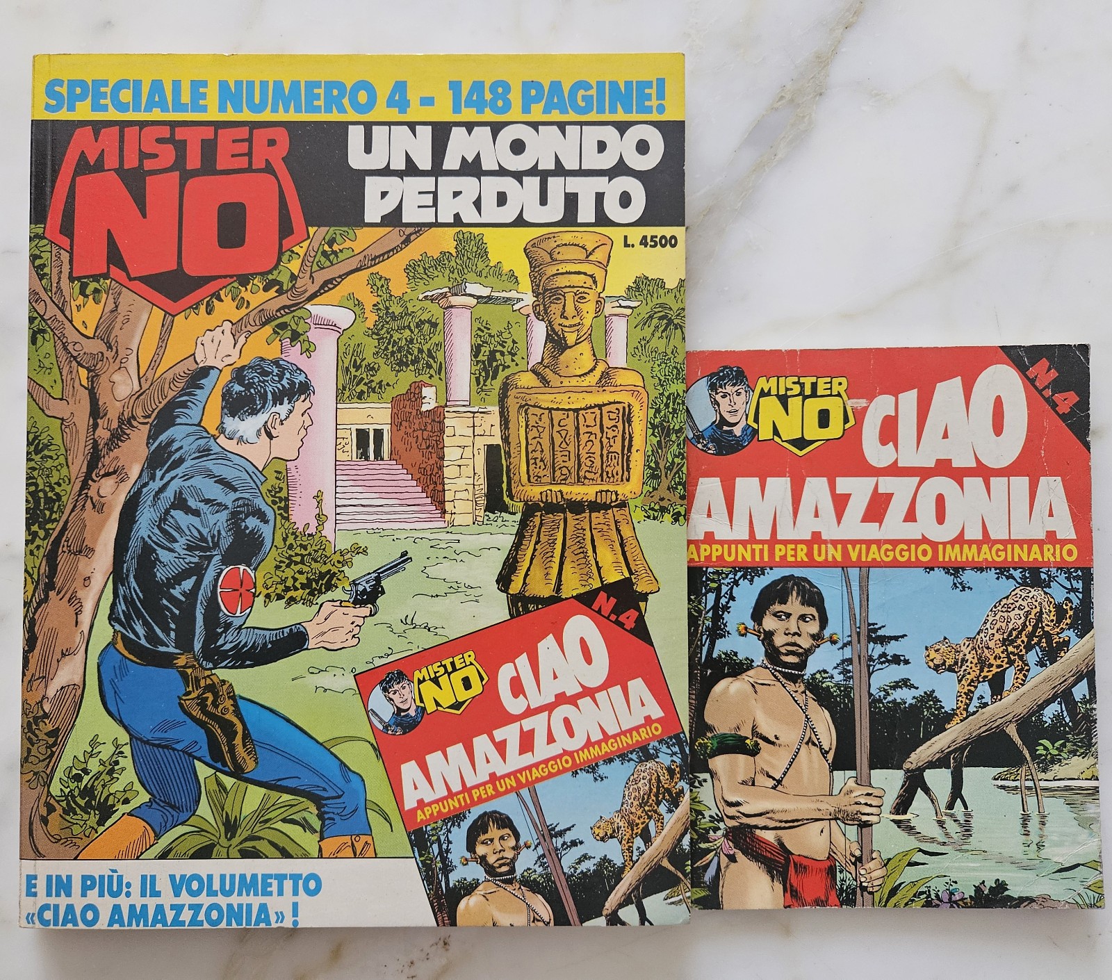28) MISTER NO Speciale n. 4 UN MONDO PERDUTO  con albetto - 1989 -  ottimo+