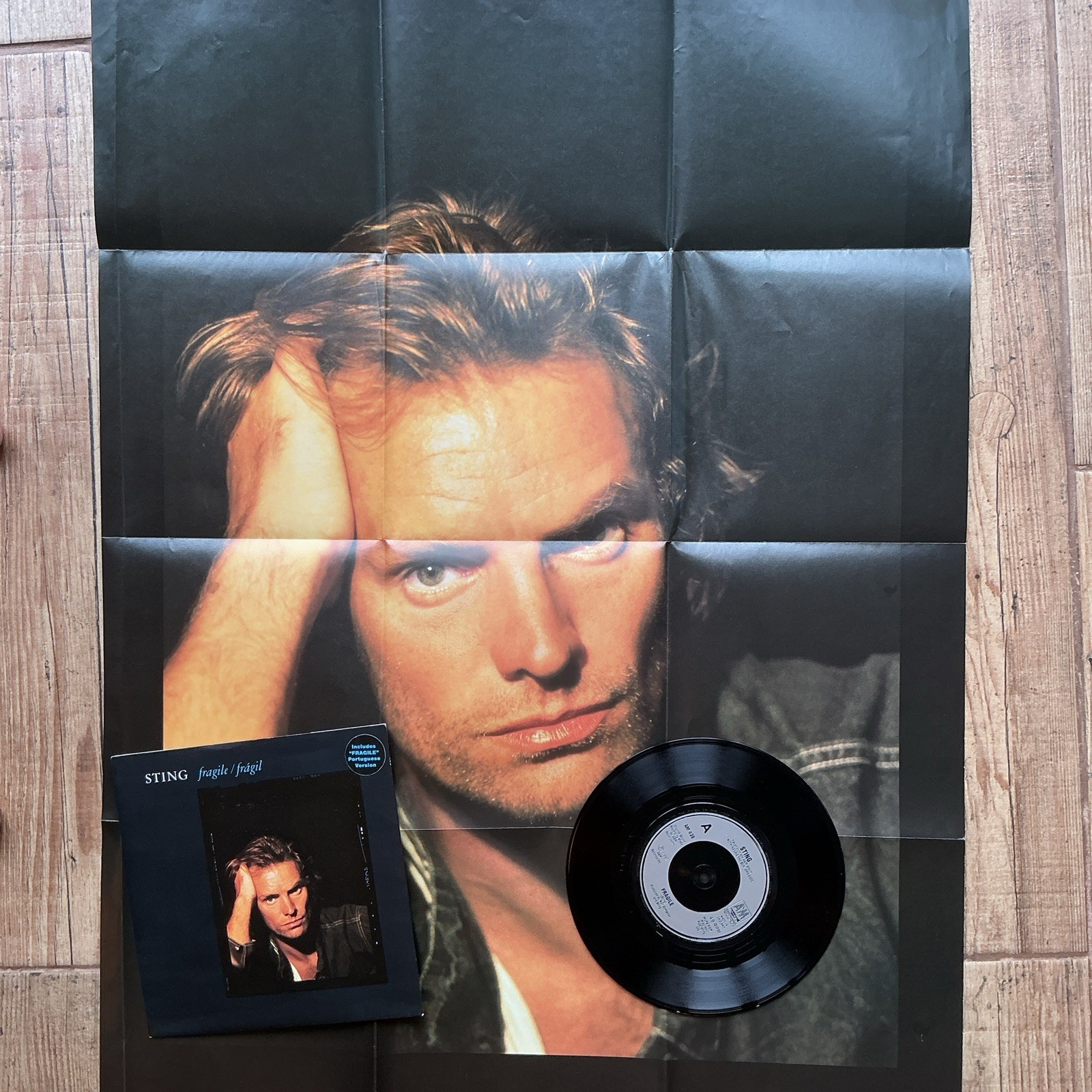 Sting; Fragile With Poster Sleeve Near Mint 7” Vinyl Single Free UK Post