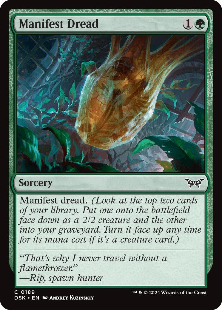 Foil quasi nuovo - Manifesto Dread DSK - 189