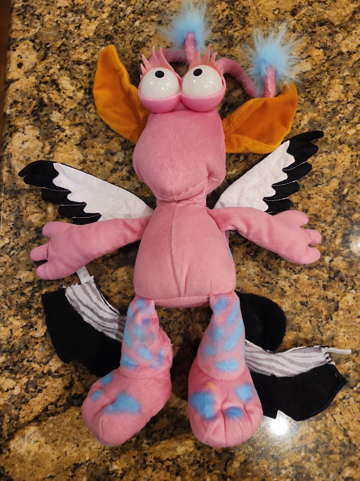 The WotWots DottyWot Pink Plush Toy 2008 Hasbro 15" Rare