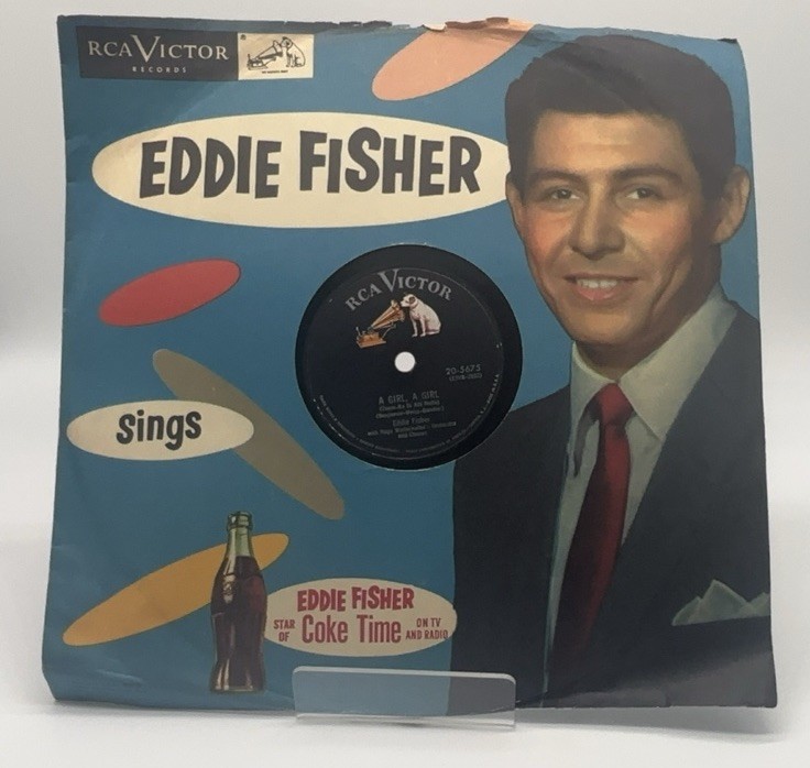Eddie Fisher A Girl A Girl Anema E Core RCA Victor 20-5675 78 RPM 1954 Sleeve