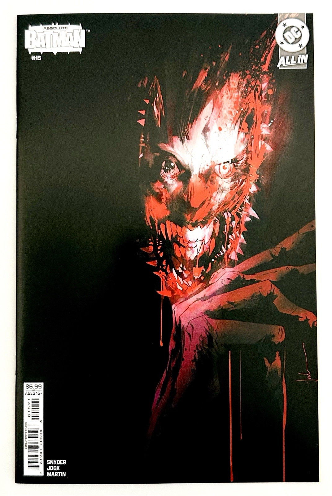 Absolute Batman #15 Jock Variant Cover B 2026 Joker DC Comics ~ prima stampa