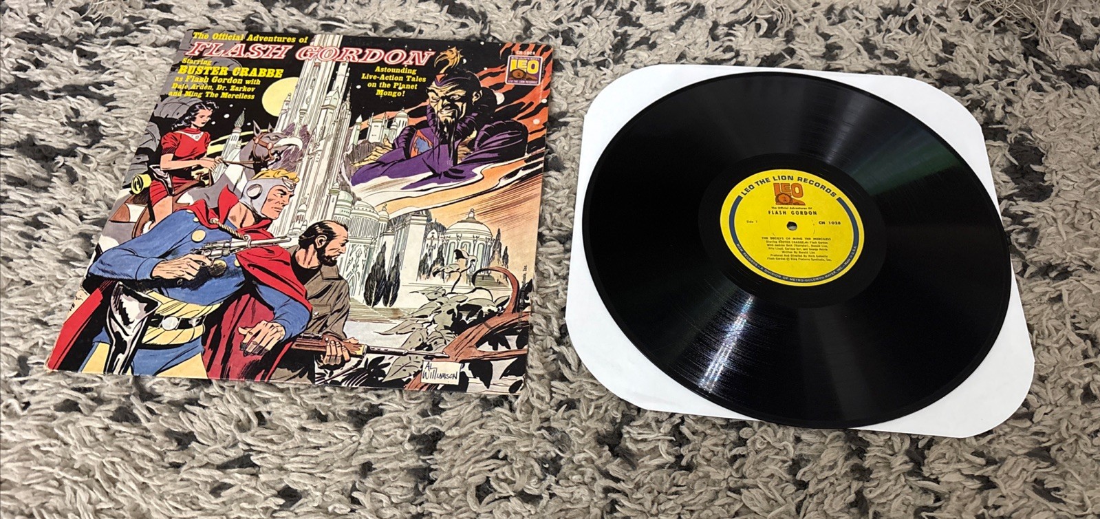 VARIOUS Official Adventures Of Flash Gordon 1966 LP Leo The Lion CH-1028 Worn