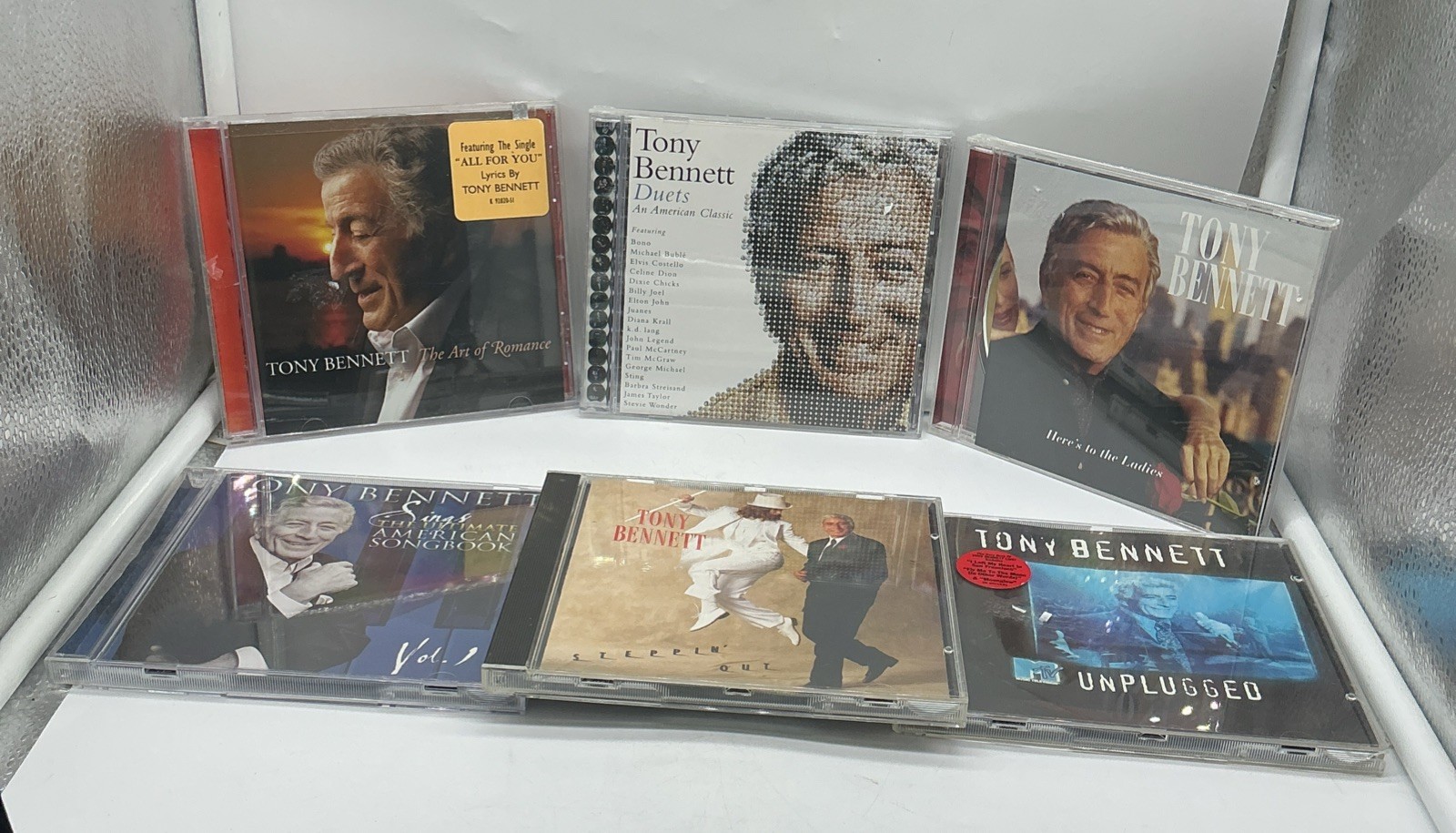 Tony Bennett CD Lot of 6: Art of Romance, Duets, Unplugged, Steppin Out, & More