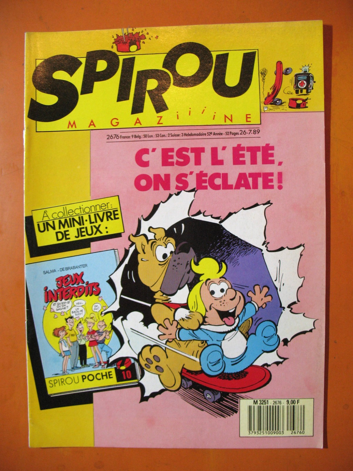 SPIROU Magazine N° 2675 du 19/07/1989- Avec un mini-livre de jeux
