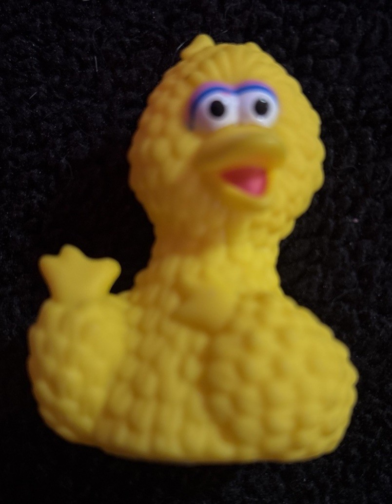Vintage Sesame Street Yellow Big Bird Finger Puppet Toy Figure 2.5”-3”