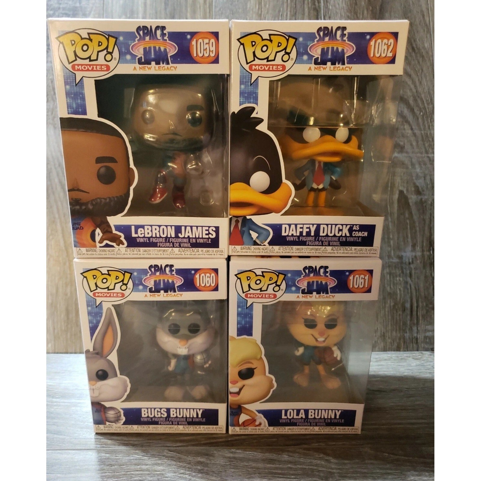 Funko Pop Space Jam A New Legacy Set LeBron James Bugs Lola Bunny Daffy Duck confezione da 4 pezzi