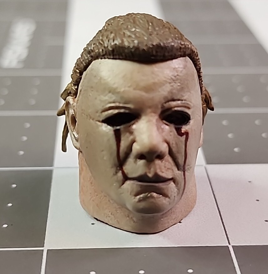 Testa di foraggio personalizzata NECA Halloween 2 Ultimate Michael Myers occhi sanguinanti