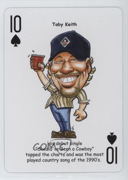 2012 Hero Decks Presents Country Music Playing Cards Toby Keith #10S 0kb5