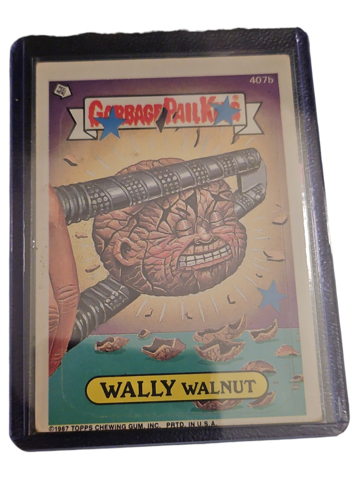 Wally Walnut 407b Spazzatura Secchio Adesivi Bambini 1987 Topps 