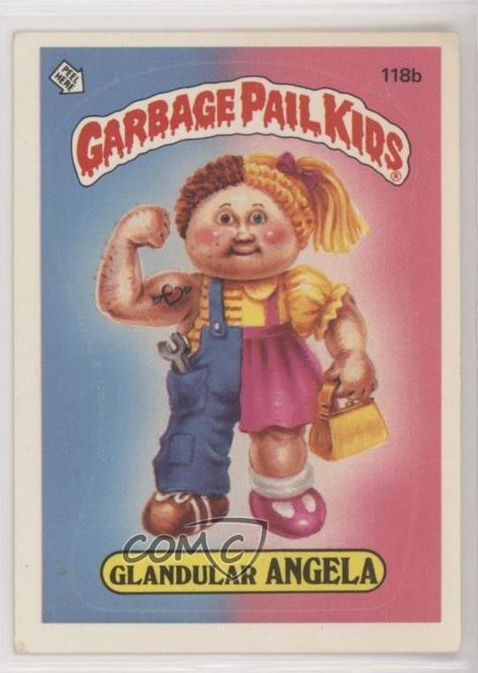 1986 Topps Garbage Pail Kids Series 3 Glandular Angela (Two Star Back) 0a4f
