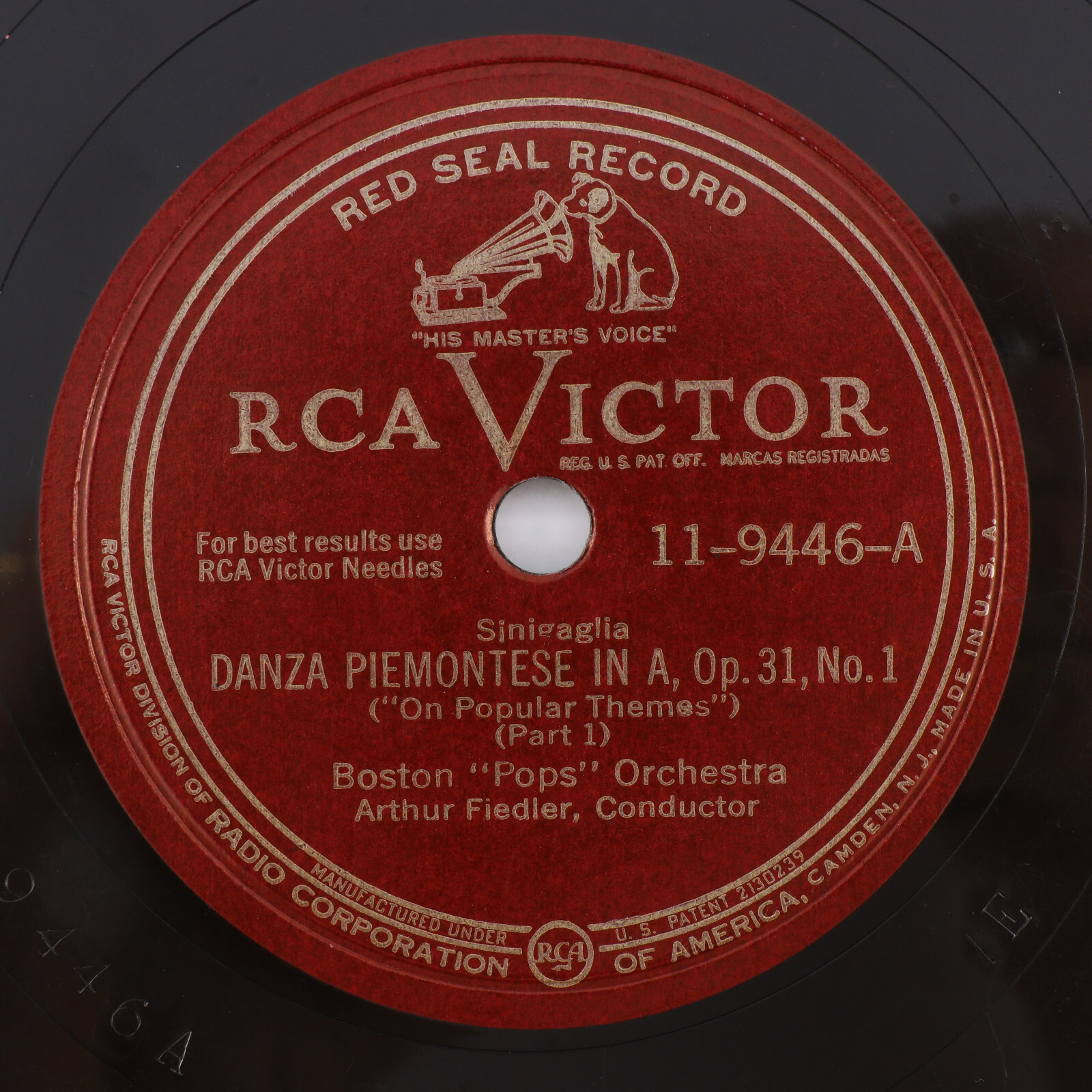 Arthur Fiedler, Boston Pops Orchestra - Danza Piemontese In A 12" 78rpm 11-9446