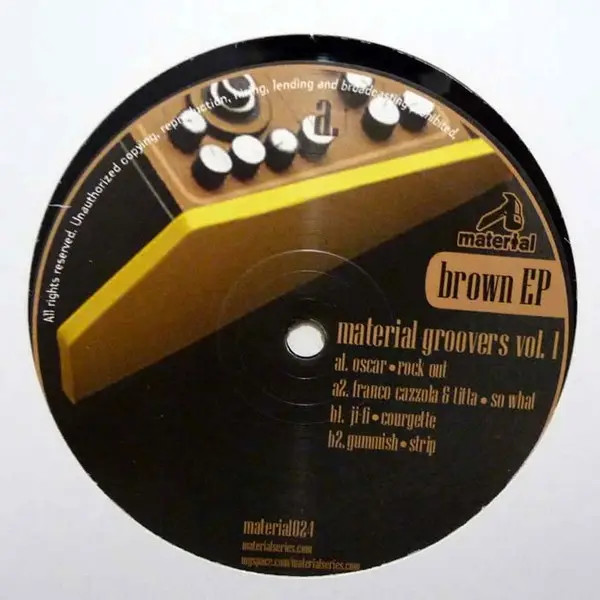 Oscar Franco Cazzola & Titta Ji-Fi Gummish Brown EP 12" 45 RPM EX Vinyl