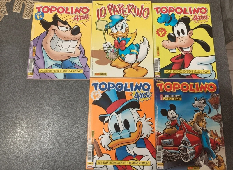Set di 5 fumetti Disney originali Panini - topolino
