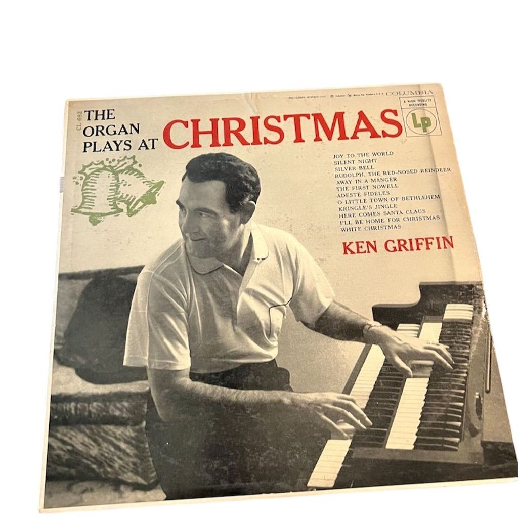 Ken Griffin The Organ Plays At Christmas Vinyl LP Columbia Records 12" tested