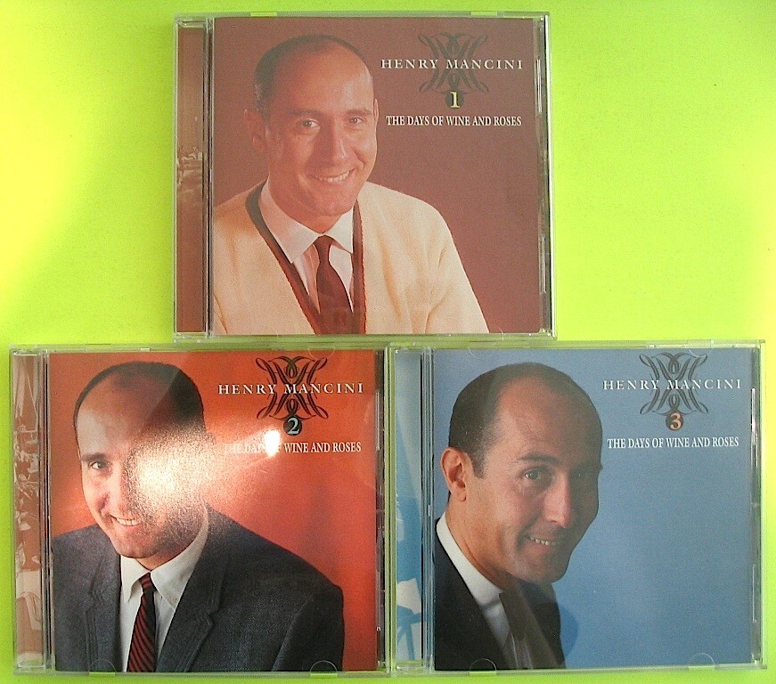 Henry Mancini The Days of Wine and Roses All 3 Discs in Cases, No Box or Booklet
