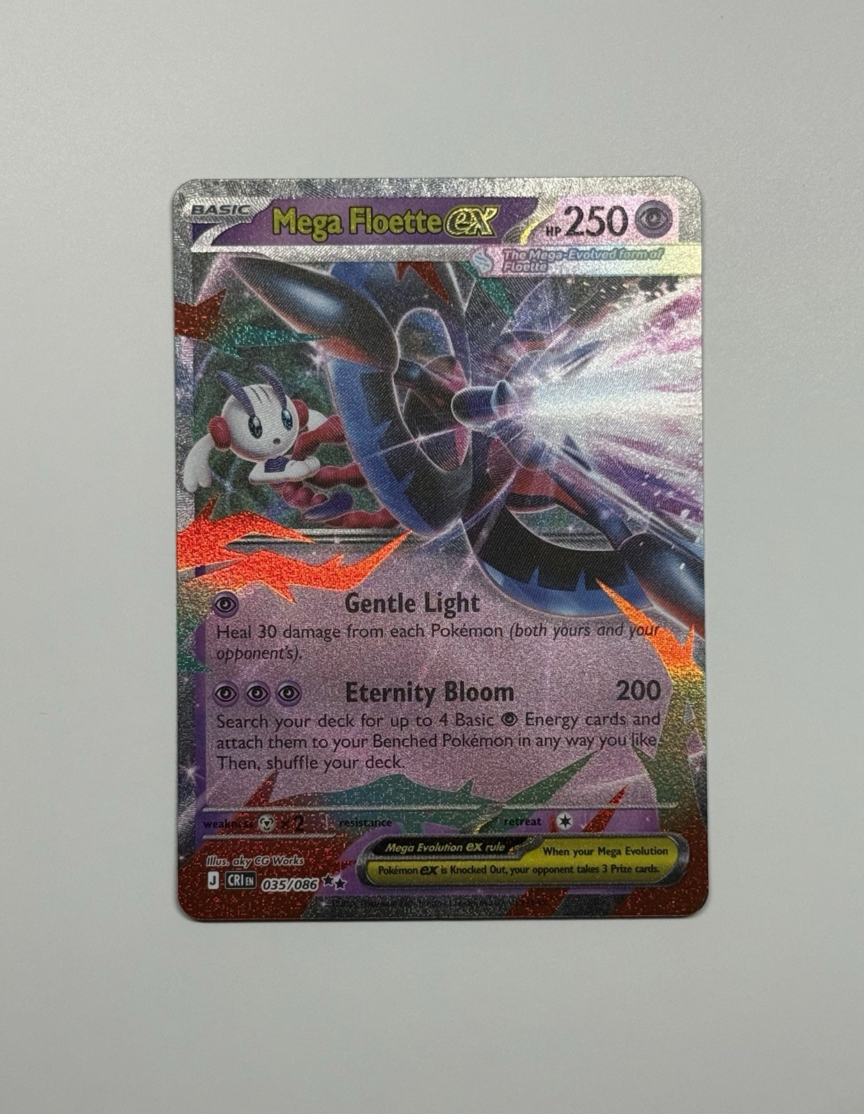 Mega Floette ex 035/086 Double Rare Me04: Chaos Rising Holo Nm/M Pokemon TCG