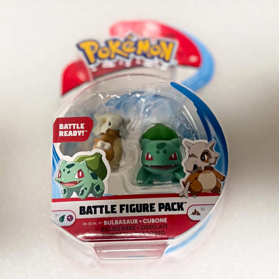 Pokémon Battle Figure Pack Bulbasaur & Cubone Set di Figure in Plastica in Scatola