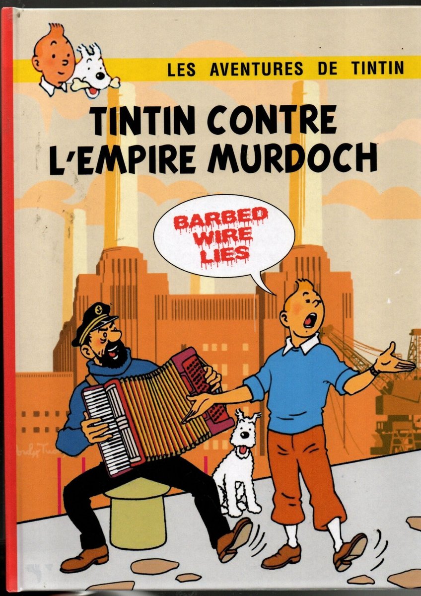 TINTIN CONTRE L'EMPIRE MURDOCH. Pastiche 2015. Cartonné 48 pages. NEUF