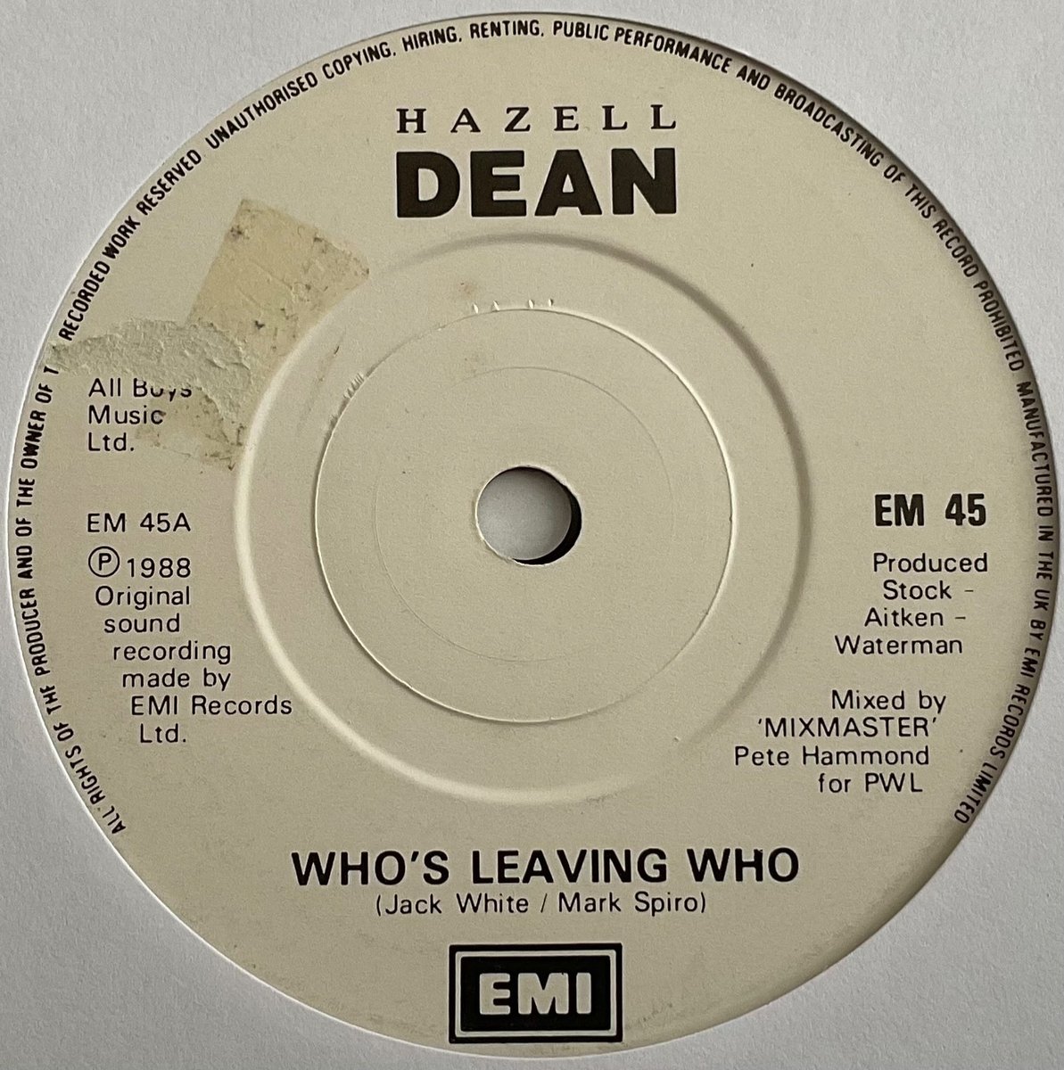 Hazell Dean - Who’s Leaving Who - 7” Vinyl Single VG (1)