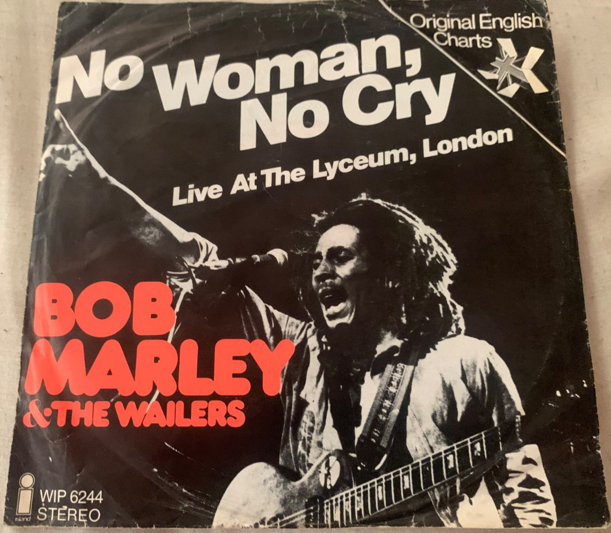 Bob Marley & The Wailers, No Woman, No Cry Live 7" vinyl in picture sleeve