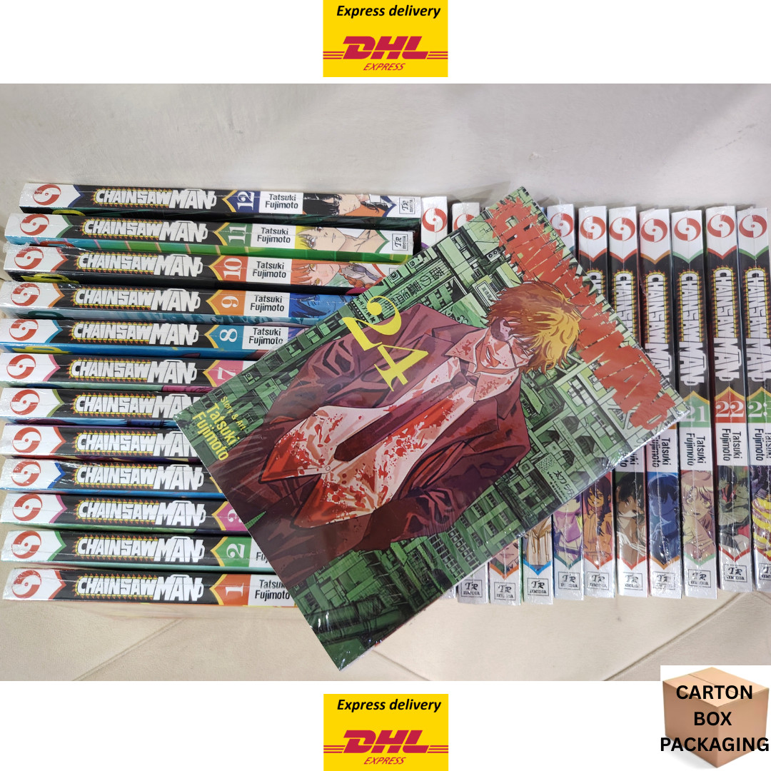 Chainsaw Man set completo vol 1-24 manga inglese motosega fumetto + SPEDIZIONE VELOCE