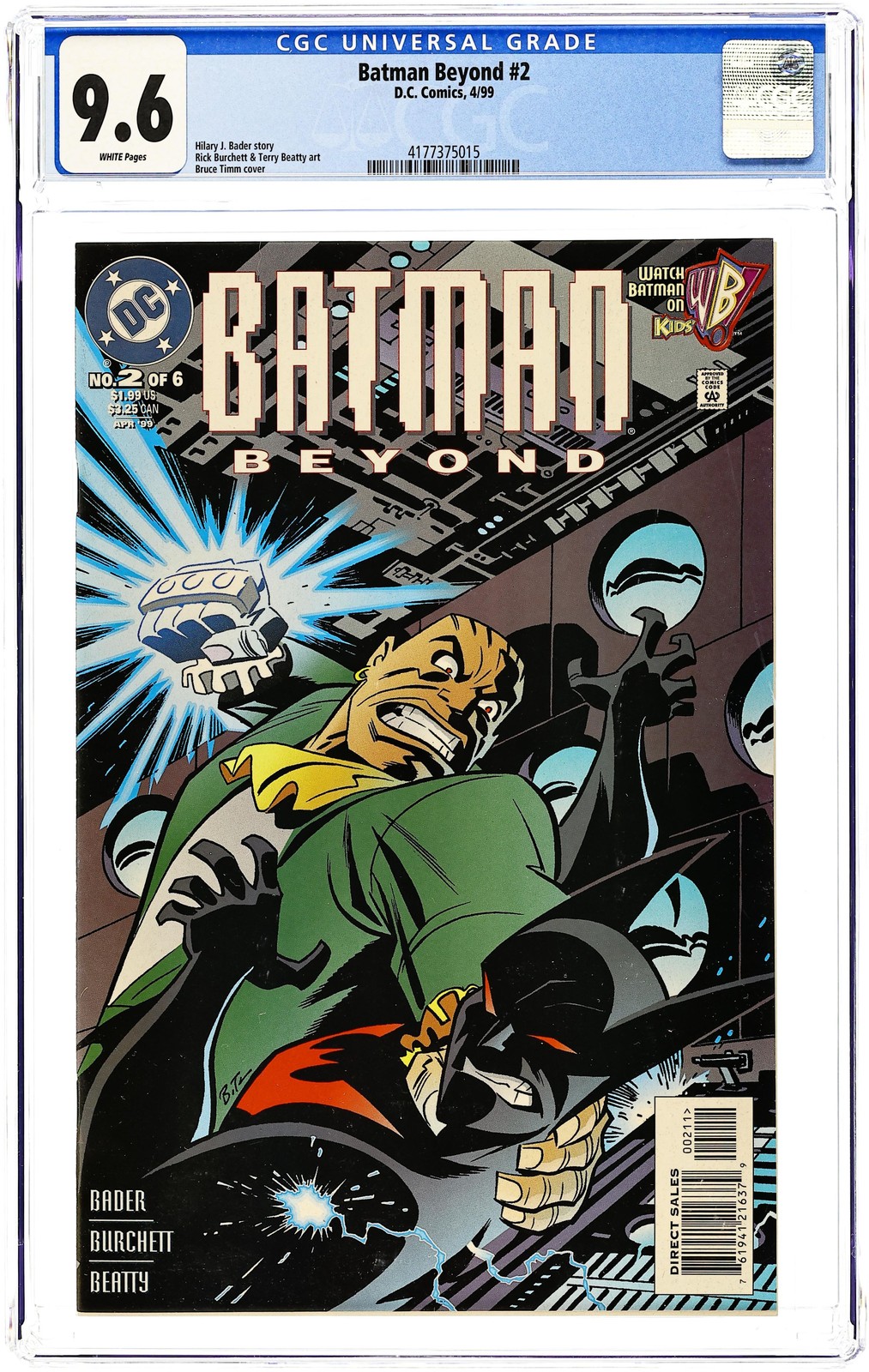 Batman Beyond #2 CGC 9.6 1999 1° serie 4177375015