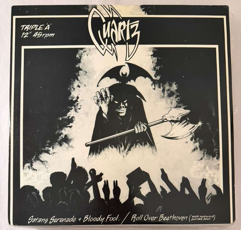 QUARTZ – SATANS SERENADE + BLOODY FOOL / ROLL OVER BEETHOVEN - VINYL LP - VG+