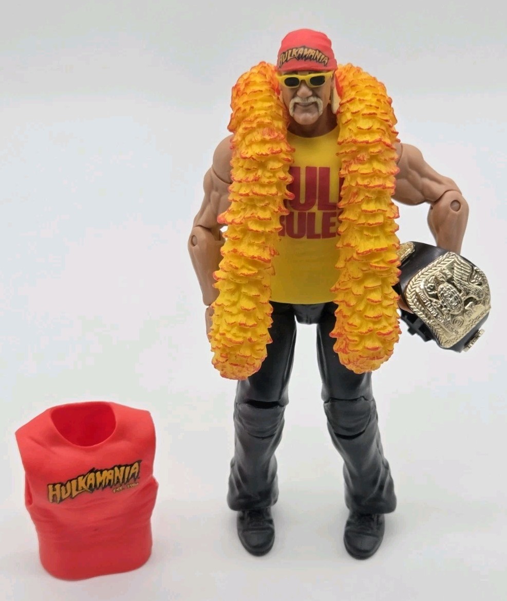 Hulk Hogan WWE Elite Series 34 Hulkamania Wrestling Figure Mattel con cintura