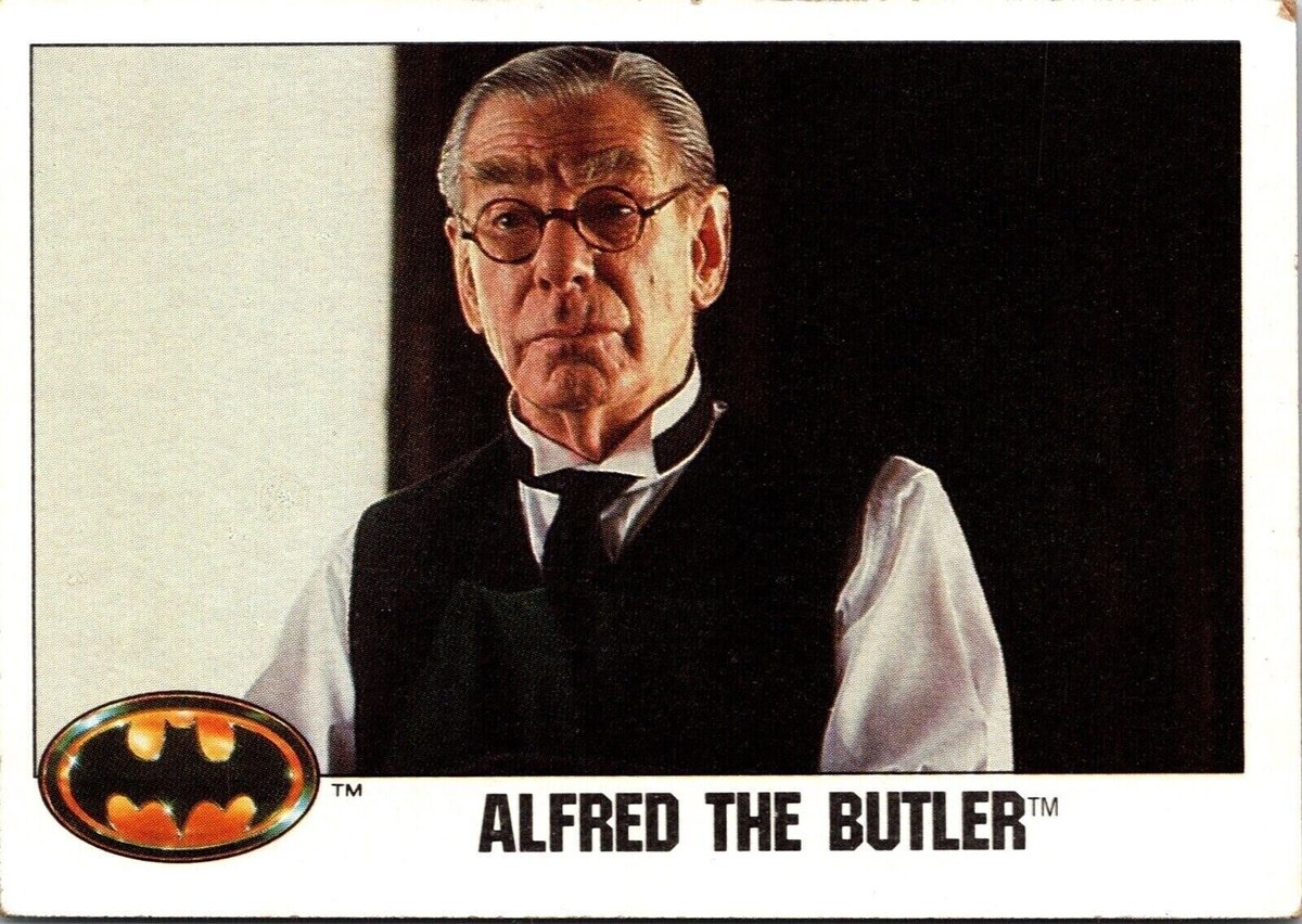 1989 Alfred il maggiordomo 9 Batman Movie Topps gioco di carte collezionabili CCG