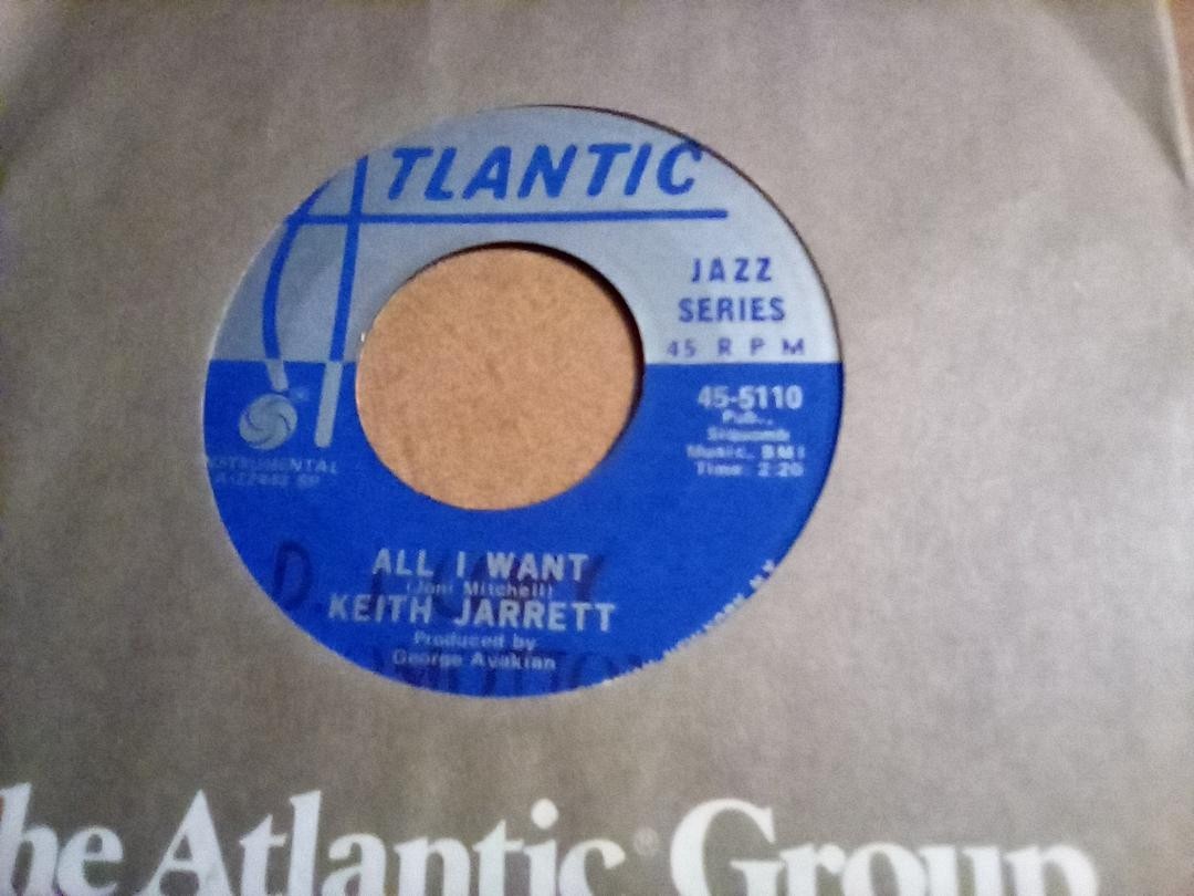 KEITH JARRETT on ATLANTIC Jazz 45rpm All I want