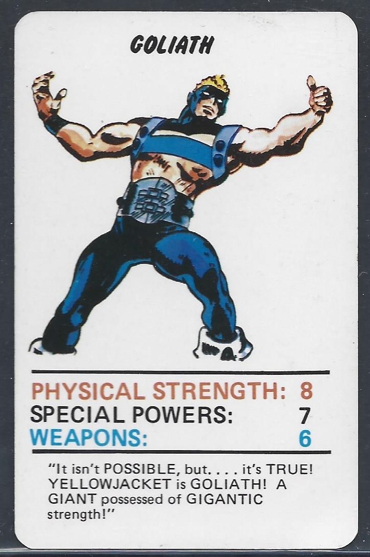 Carta Supereroi Marvel GOLIA 1977 Britannica VG/EX