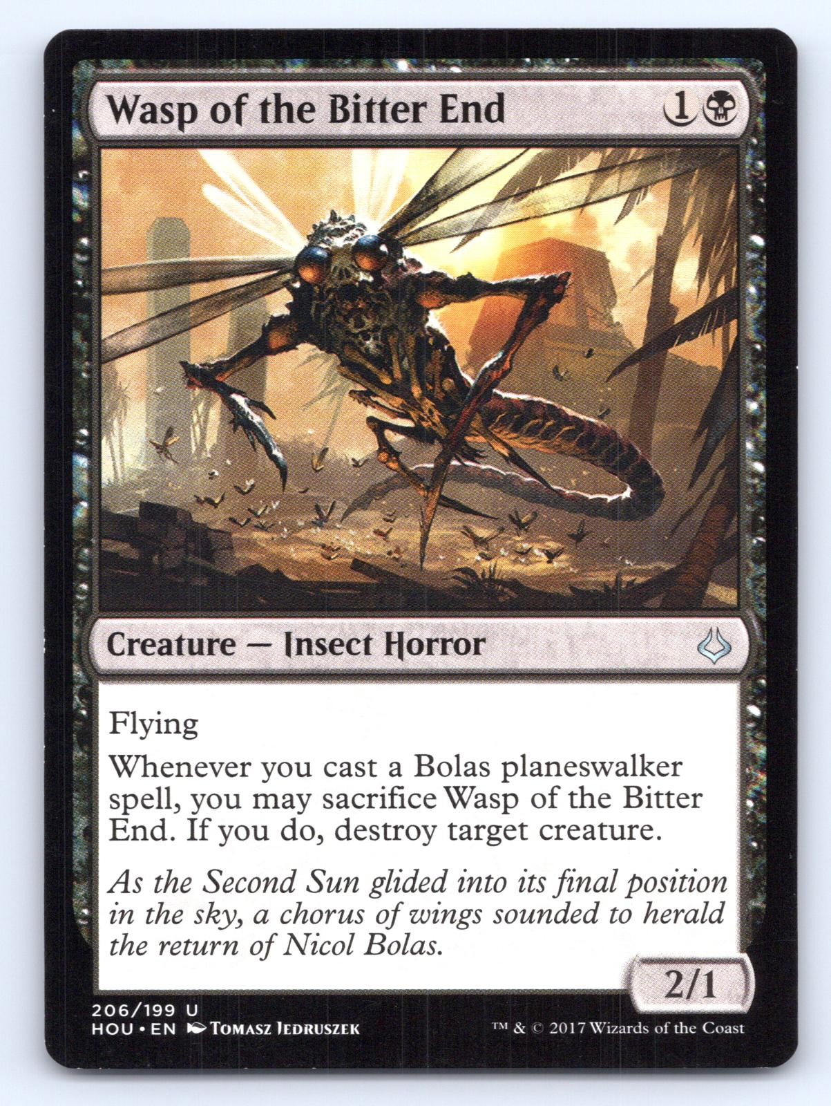 Wasp of the Bitter End 206 Uncommon Hour of Devastation Magic: The Gathering quasi nuovo