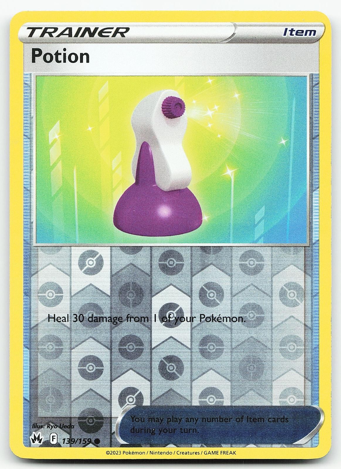 Pokemon Pozione 139/159 Corona Zenith Comune Reverse Holo quasi nuovo