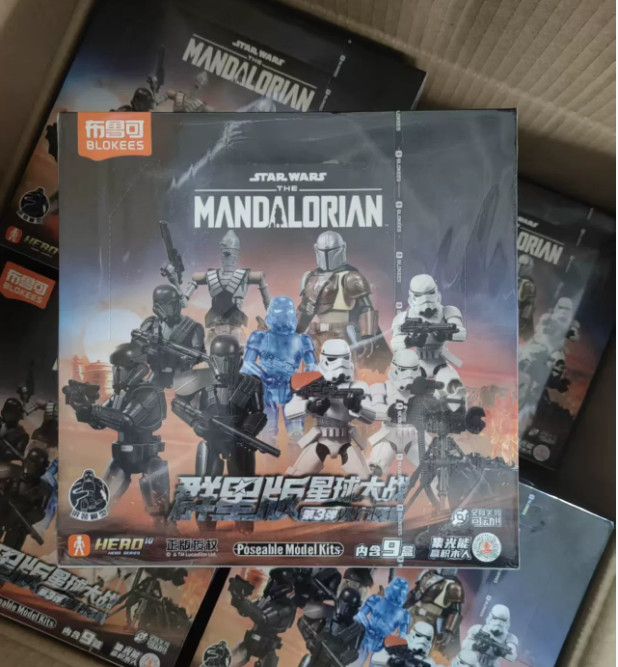 Blokee Star Wars The Mandalorian Poseable Model Kits Box Modellino Modellino 9pz