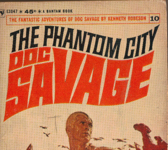 Doc Savage prima stampa La città fantasma libro tascabile tascabile Bantam Robeson #10