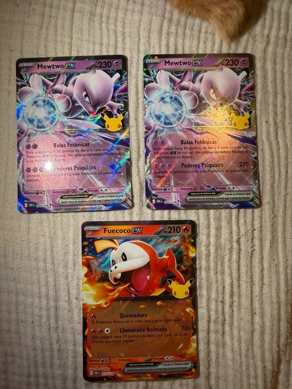 Lote 3 cartas Pokémon