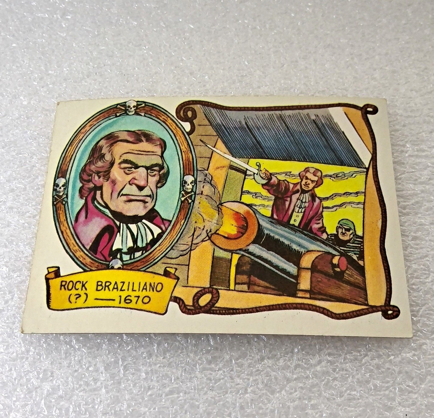 1961 Fleer Pirates Card 29 Rock Brazilian Ship Vintage Trading Card