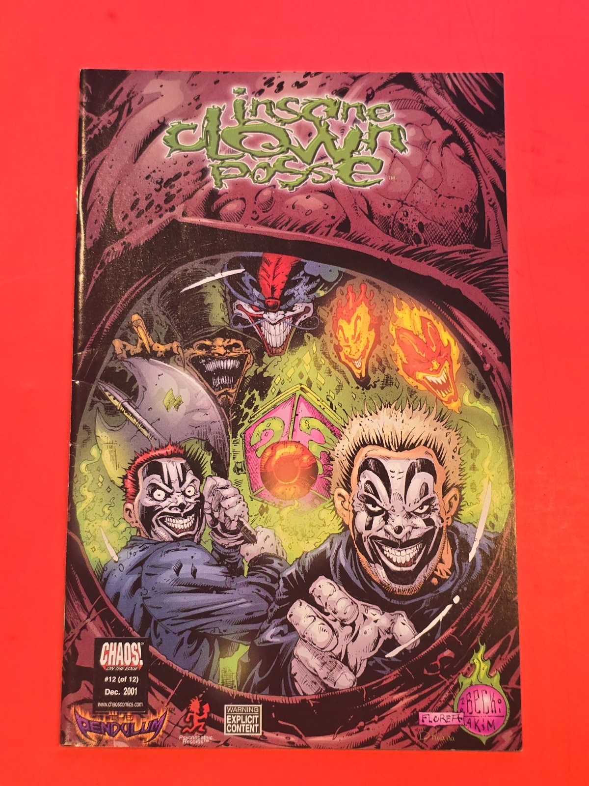 Insane Clown Posse The Pendulum #12 2002 Chaos Comics Jerry Beck numero finale