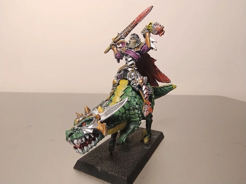 Warhammer oop Malus Darkblade on cold one