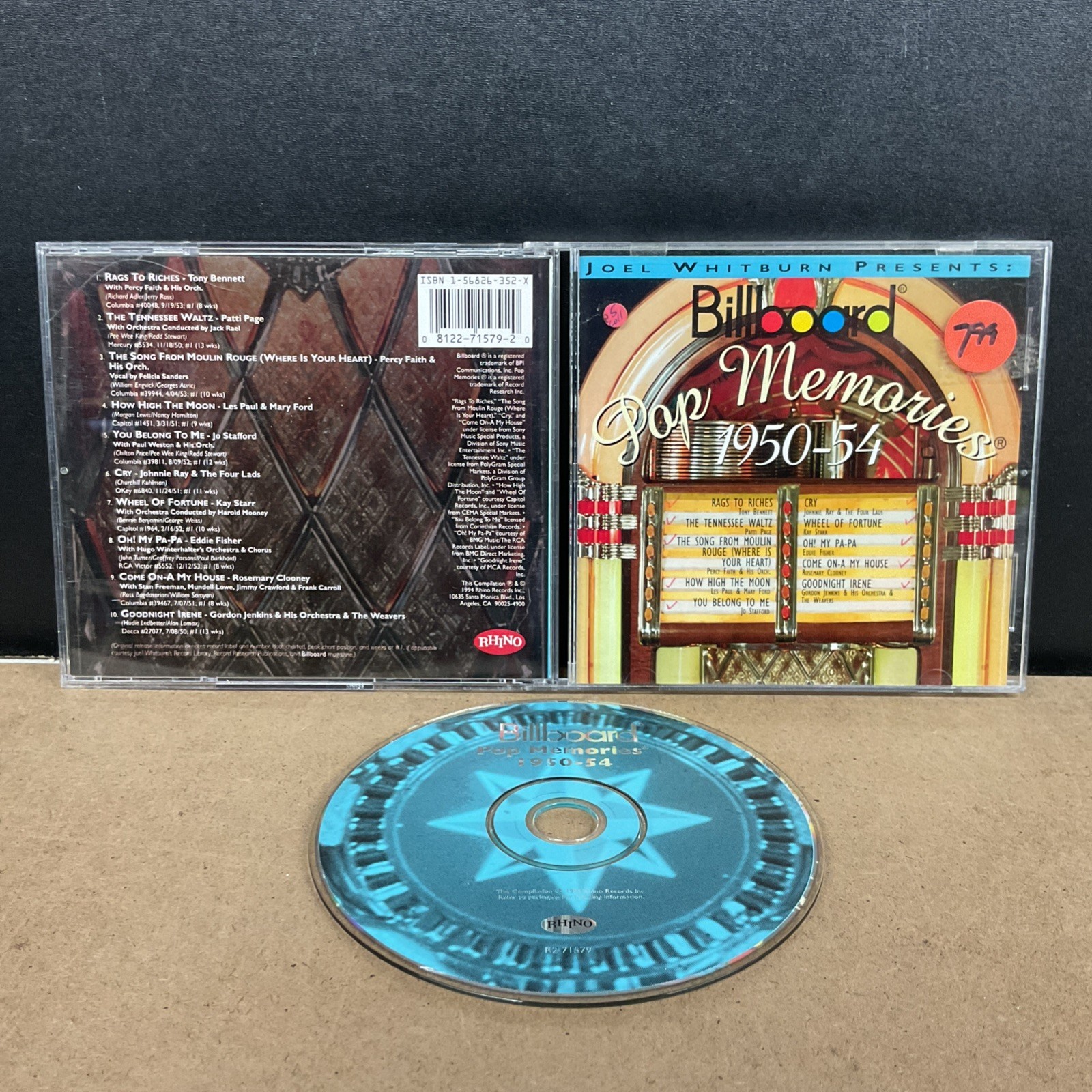 1950-54 Billboard Pop Memories by Various (CD, 1994)