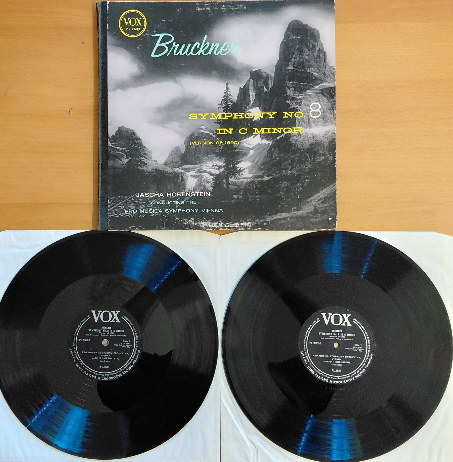 PL 9682 Bruckner Symphony no. 8 Jascha Horenstein VOX Gatefold 2 LP Vinyl NM