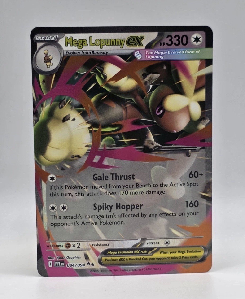 Mega Lopunny ex 084/094 Me02 - Pokemon Fiamme Fantastiche - Near Mint Ultra Rara