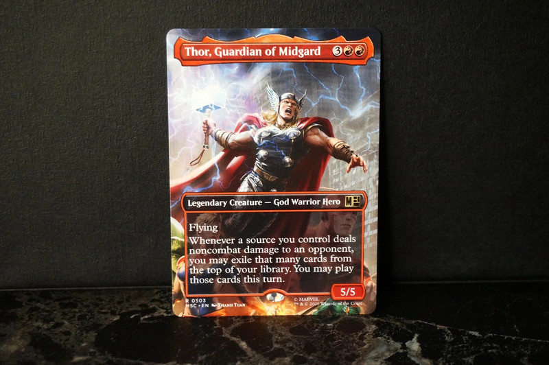 Thor Guardian of Midgard Extended Art Rare Magic The Gathering Marvel Super Heroes Non-Foil