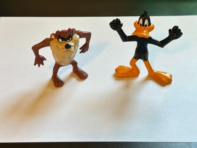Lotto giocattoli fast food vintage - personaggi Warner Brothers