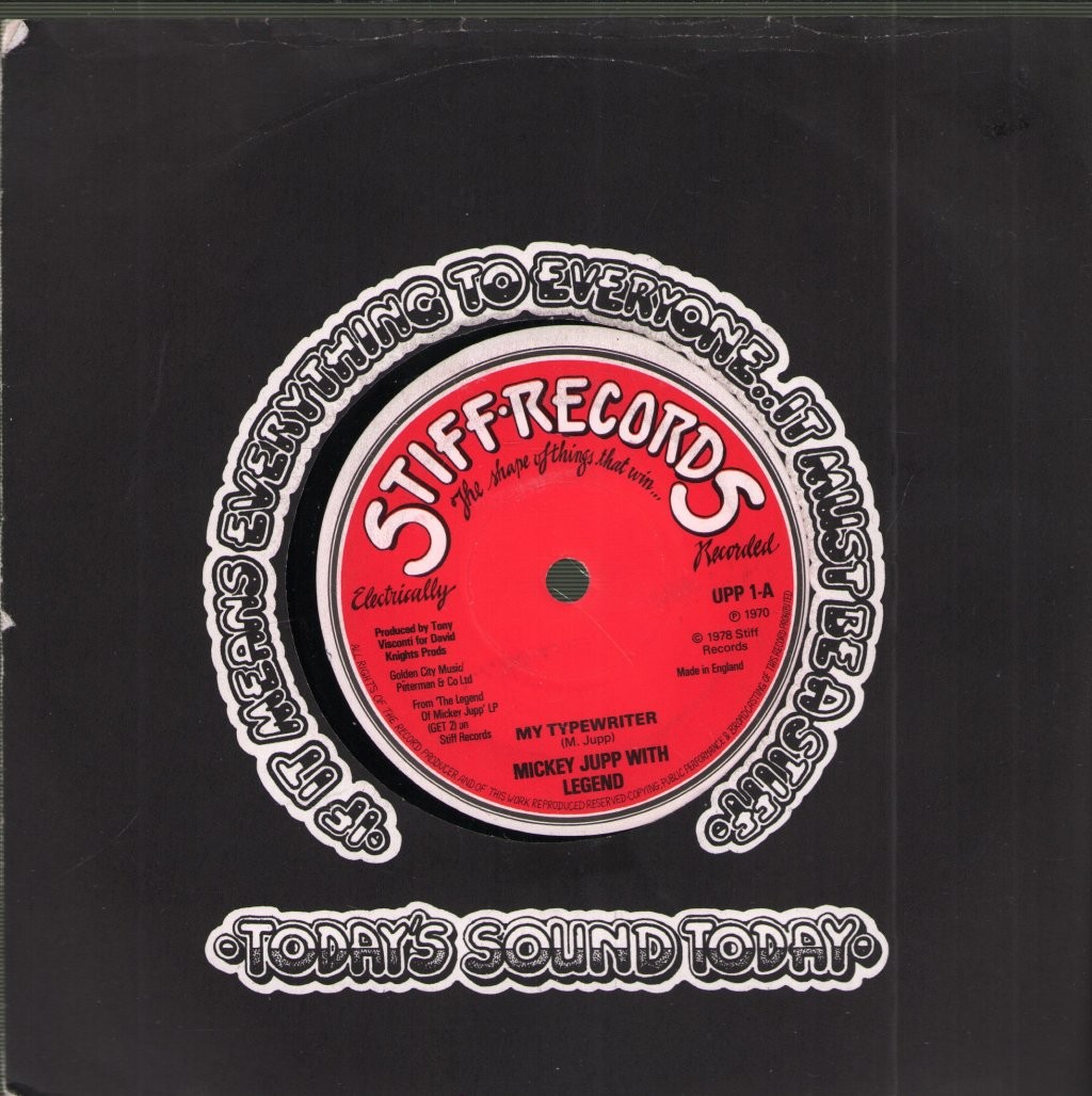 Mickey Jupp Con Leggenda My Typewriter 7" Vinile UK Stiff 1978