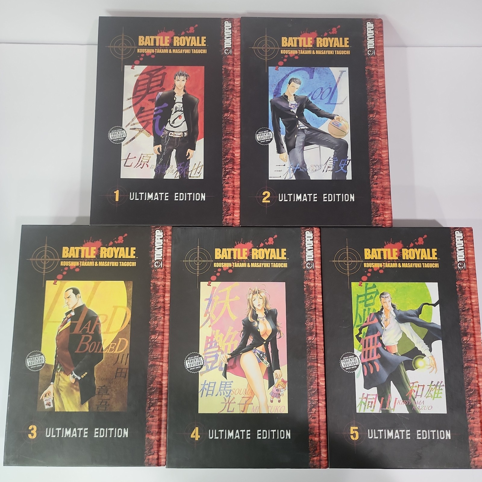 Battle Royale Ultimate Edition Volume 1-5 Manga Inglese Copertina Rigida TokyoPop