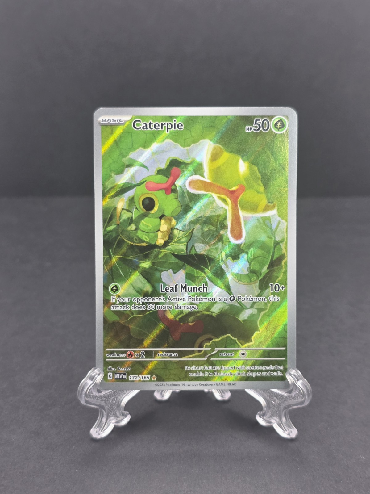 Caterpie 172/165 Illustrazione Rara Sv: Scarlatto e Viola 151 Holo